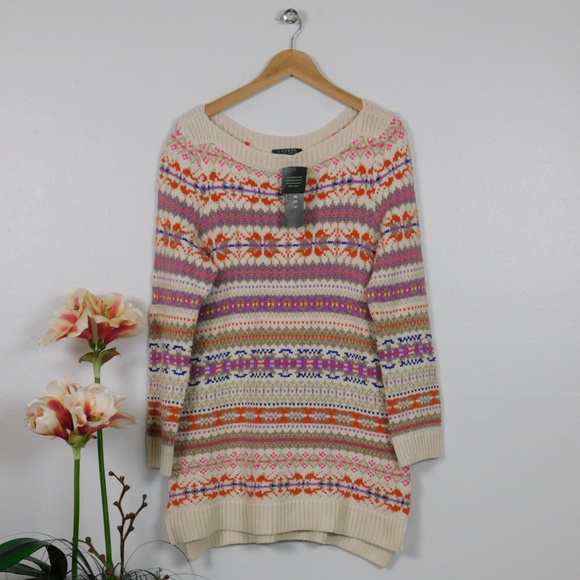 Lauren Ralph Lauren Sweaters - Ralph Lauren Sweater Boat Neck Fair Isle Plus Size